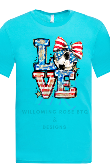 Red white blue soccer