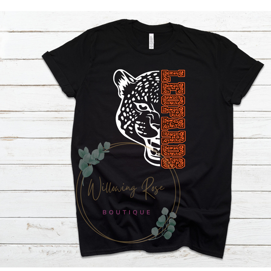 Leopard head school spirit tee